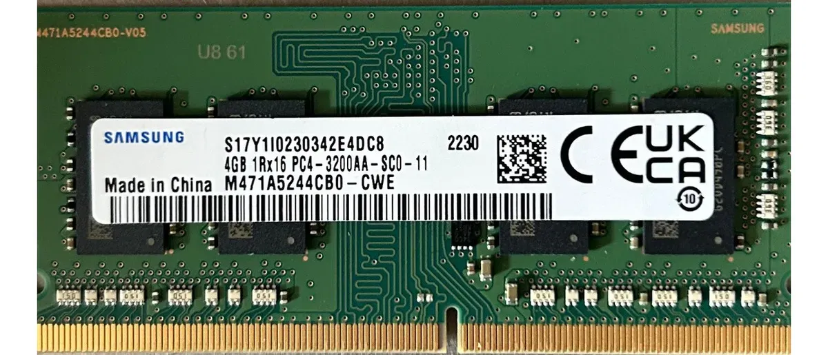 MEMORIA RAM PARA PORTÁTIL SAMSUNG 4 GB